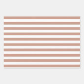 Bruin Wit Matching Patterns Gingham Stippen Stripe Inpakpapier Vel (Voorkant 2)