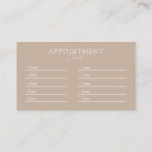 Bruin & Wit, Minimaal Elegant, Salon Afsprakenkaartje (Achterkant)