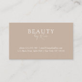 Bruin & Wit, Minimaal Elegant, Salon Afsprakenkaartje (Voorkant)