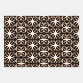 Bruin Wit Ontwerp  Achtergrond Inpakpapier Vel