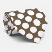 Bruin wit Stropdas van de Dots Retro (Opgerold)