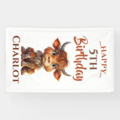 Bruin Wit Sweet Funny Koe Banner (Horizontaal)