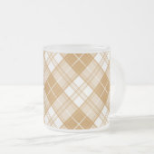 Bruin wit Tartan Patroon yxm0uat9 Matglas Koffiemok (Voorkant rechts)