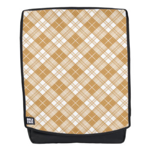 Bruin wit Tartan Patroon yxm0uat9 Rugtassen