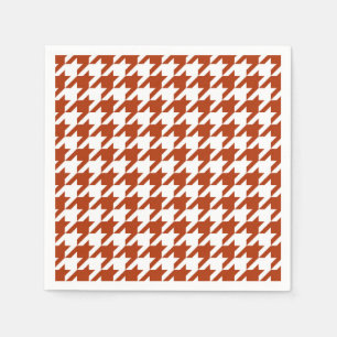 Bruin Witte Houndstooth Schotse ruit Design Servet