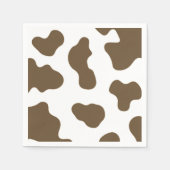 Bruin Witte Koe Print Country Western Rodeo Party Servet (Voorkant)