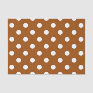 Bruin Witte Polka Dots Design Tissuepapier