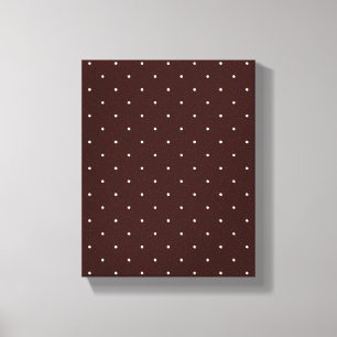 Bruin & Witte Stippen Canvas Afdruk