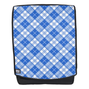 Bruin Witte Tartan Patroon yxm0uat9 Rugtassen