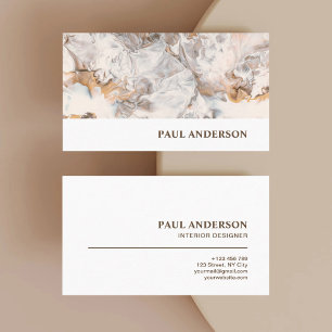 Bruin Witte Verf Abstract Elegant Patroon Visitekaartje