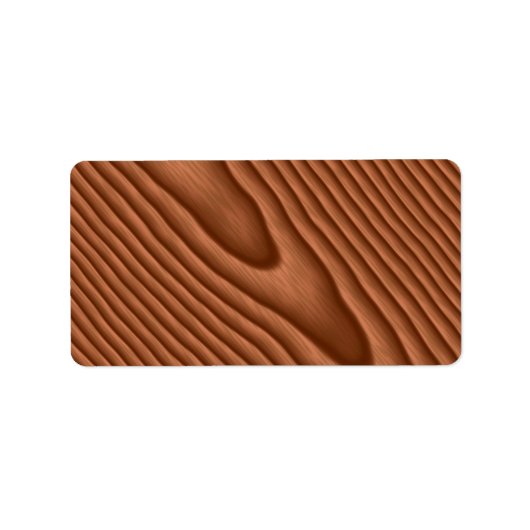 Bruin Woodgrain Textured Etiket (Voorkant)