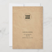 Bruin Zakelijk Halloween Party Kaart (Achterkant)