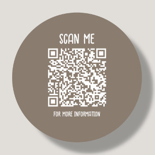 Bruin   Zakelijke QR-code scanbaar Ronde Sticker