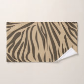 Bruin Zebra Print Satin Ribbon Bad Handdoek (Handdoek)