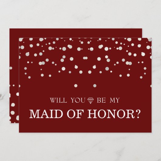 Bruin Zilver Glitter zal je mijn moeder zijn. Kaart (Voorkant / Achterkant)