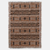 Bruin Zuidwest Ontwerp Aztec Patroon Deken (Voorkant Verticaal)