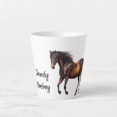 Bruin Zuidwest paard Latte Mok (Voorkant)