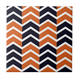 Bruin Zwart Chevron Zig Zag Patroon Tegeltje