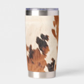 Bruin zwart crème Koeienhuid Geïsoleerde Drinkbeker (Achterkant)