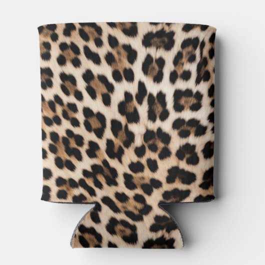 Bruin Zwart Crème Leopard Dier Blikjeskoeler (Achterkant)