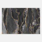 bruin zwart en beige agaat inpakpapier vel (Voorkant 2)