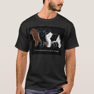 Bruin zwart en bruin Newfoundland T-shirt