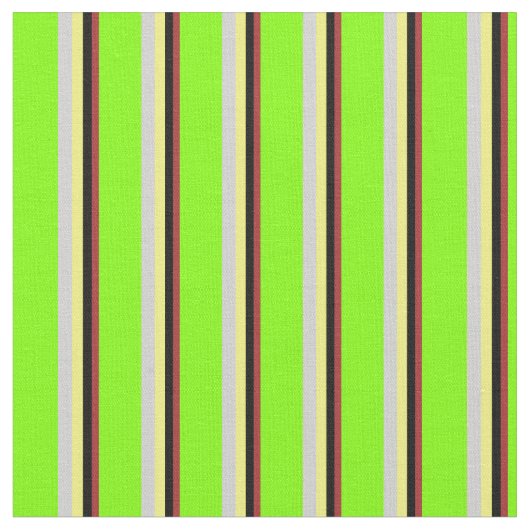 Bruin, zwart, geel, lichtgrijs en Chartreuse Stof (Close Up)