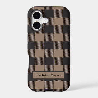 Bruin Zwart Gingham Buffalo Plaid Boerderij