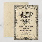 Bruin Zwart Kantoor Party Halloween Kaart (Voorkant / Achterkant)