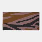 Bruin Zwart Neon Gestreept Bureaumat (Voorkant)