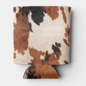 Bruin Zwart Wit Koeienhuid Blikjeskoeler (Voorkant)