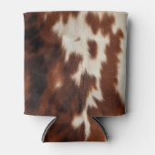 Bruin Zwart Wit Koeienhuid Blikjeskoeler (Voorkant)