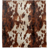 Bruin Zwart Wit Koeienhuid Douchegordijn (Voorkant)