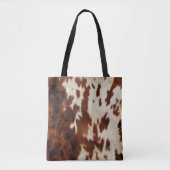 Bruin Zwart Wit Koeienhuid Draagtas (Voorkant)