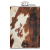 Bruin Zwart Wit Koeienhuid Heupfles (Achterkant)