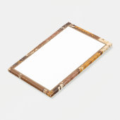 Bruin Zwart Wit Kubus Bloemen Post-it® Notes (Schuin)