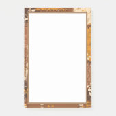 Bruin Zwart Wit Kubus Bloemen Post-it® Notes (Voorkant)