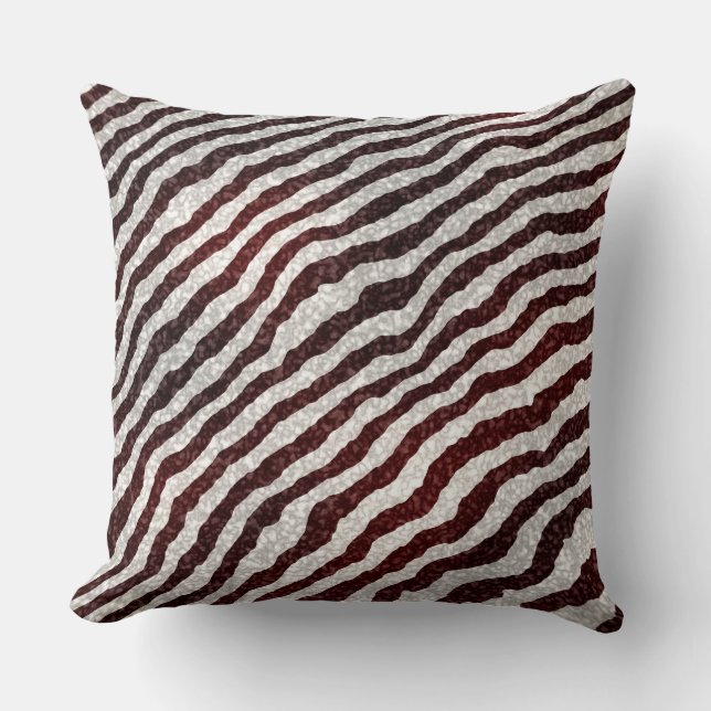 Bruin zwart Zebra Kussen (Voorkant)