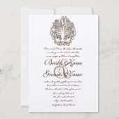 Bruin zwijn Roots of Love Wedding Invitation Kaart (Achterkant)