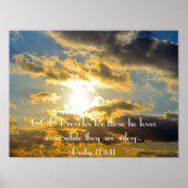 Bruinbaar Psalm 119:11 sunset poster (Voorkant)