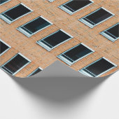 Bruinbakstenen wandbouw cadeaupapier (Hoek)