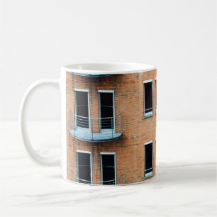 Bruinbakstenen wandbouw koffiemok