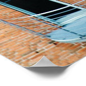 Bruinbakstenen wandbouw poster (Hoek)