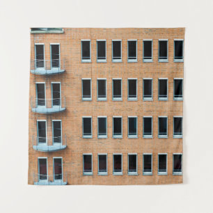 Bruinbakstenen wandbouw wandkleed