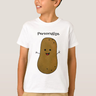 Bruine Aangepaste Aardappel T-shirt