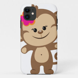 Bruine aap iPhone 5-telefoontas 11 Hoesje