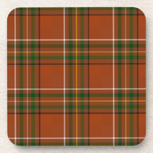 Bruine aardse plaid tartan bier onderzetter