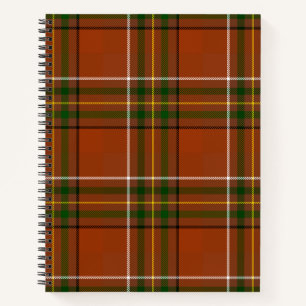 Bruine aardse plaid tartan notitieboek