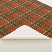 Bruine aardse plaid tartan sherpa deken (3/4)