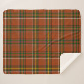 Bruine aardse plaid tartan sherpa deken (Voorkant (horizontaal))
